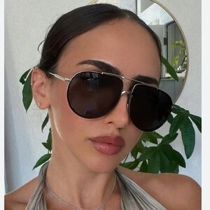 Pristine Dior monsieur aviator sunglasses / tortoise and blue
